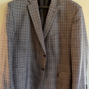Jos A Bank Signature Blazer 52R Blue Plaid Sport Coat